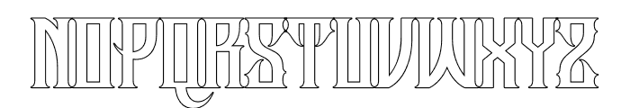 Rectinos Outline Font UPPERCASE