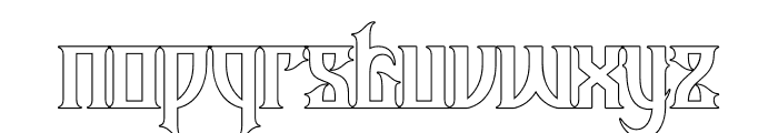 Rectinos Outline Font LOWERCASE