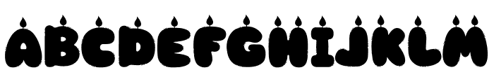 Red Candle Font UPPERCASE