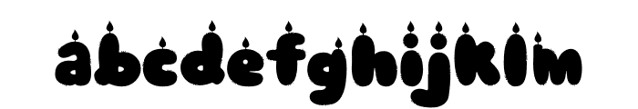 Red Candle Font LOWERCASE