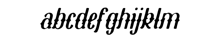 Red Ribbory Rough Italic Font LOWERCASE