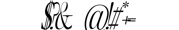Refined Italic Font OTHER CHARS