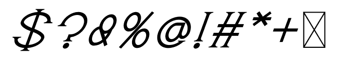 Refji Italic Font OTHER CHARS