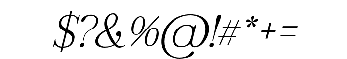 Regal Legacy Thin Italic Font OTHER CHARS