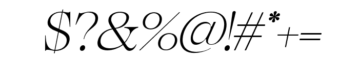 Regalia serif Italic Font OTHER CHARS