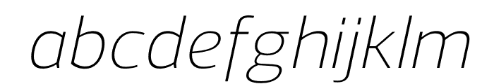 Regan-LightItalic Font LOWERCASE