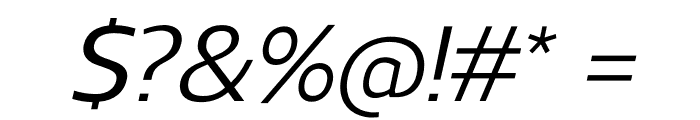 Regan-MediumItalic Font OTHER CHARS