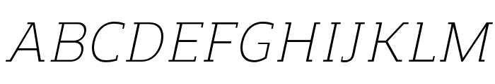 Regan Slab Light Italic Font UPPERCASE