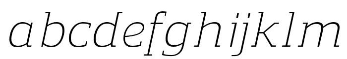 Regan Slab Light Italic Font LOWERCASE