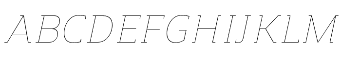 Regan Slab UltraLight Italic Font UPPERCASE