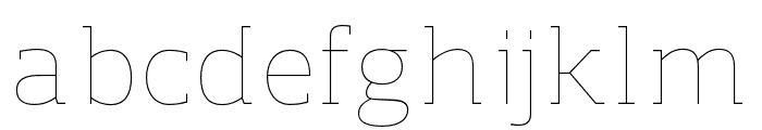Regan Slab UltraLight Font LOWERCASE