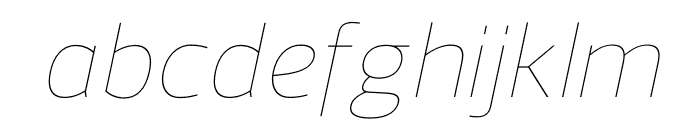 Regan-UltraLightItalic Font LOWERCASE