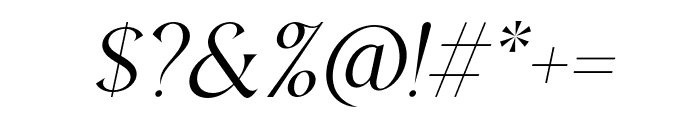 Regis-ExtraLightItalic Font OTHER CHARS