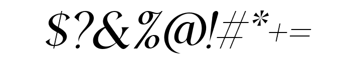 Regis Light Italic Font OTHER CHARS