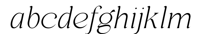 Regis Thin Italic Font LOWERCASE