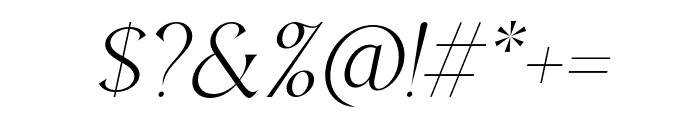 Regis-ThinItalic Font OTHER CHARS