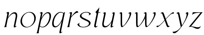 Regis-ThinItalic Font LOWERCASE