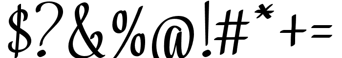 RegithaScript-Regular Font OTHER CHARS