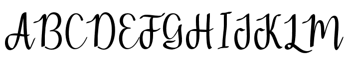 RegithaScript-Regular Font UPPERCASE
