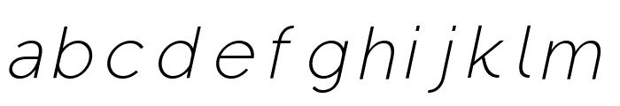 Regon Extra Light Italic Font LOWERCASE