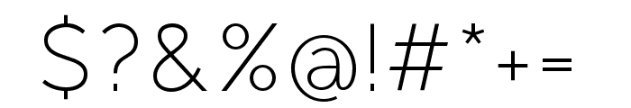 Regon-ExtraLight Font OTHER CHARS