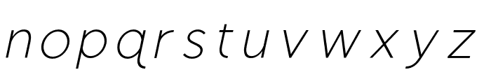 Regon-ExtraLightItalic Font LOWERCASE