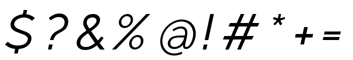 Regon-Italic Font OTHER CHARS