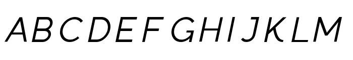 Regon-Italic Font UPPERCASE