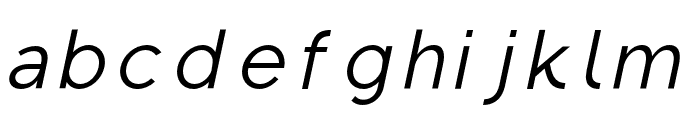 Regon-Italic Font LOWERCASE