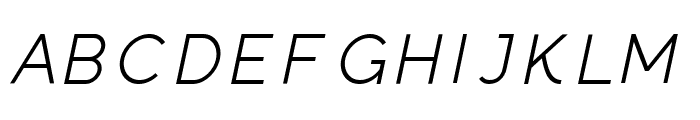 Regon Light Italic Font UPPERCASE