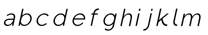 Regon Light Italic Font LOWERCASE