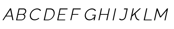 Regon-LightItalic Font UPPERCASE