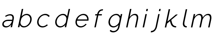 Regon-LightItalic Font LOWERCASE
