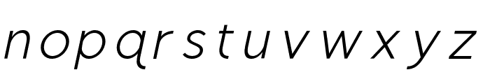 Regon-LightItalic Font LOWERCASE