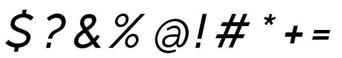 Regon-MediumItalic Font OTHER CHARS