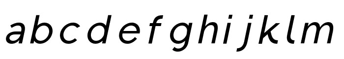 Regon-MediumItalic Font LOWERCASE