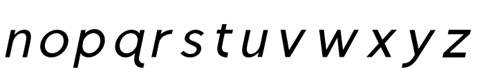 Regon-MediumItalic Font LOWERCASE