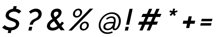 Regon-SemiBoldItalic Font OTHER CHARS