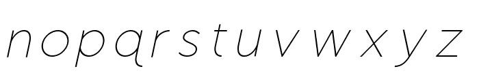 Regon Thin Italic Font LOWERCASE