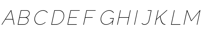 Regon-ThinItalic Font UPPERCASE