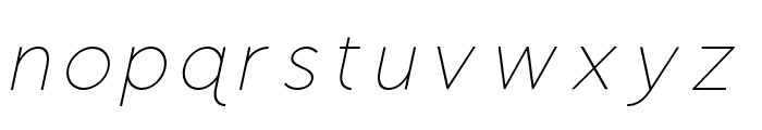 Regon-ThinItalic Font LOWERCASE