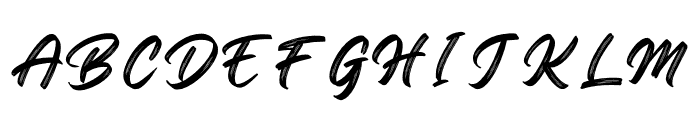 Regular Brush Font UPPERCASE