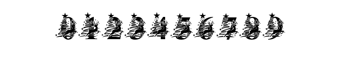 Reindeer Christmas Monogram Font OTHER CHARS