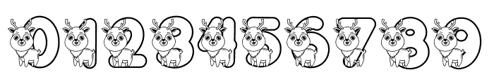 Reindeer Coloring Font OTHER CHARS