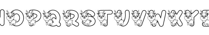 Reindeer Coloring Font UPPERCASE