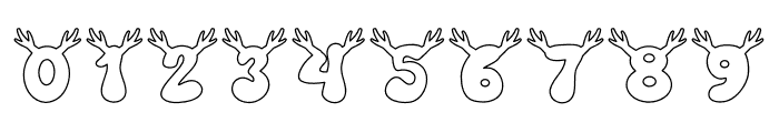 Reindeer Outline Font OTHER CHARS