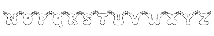 Reindeer Outline Font UPPERCASE