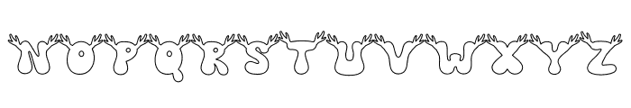 Reindeer Outline Font LOWERCASE