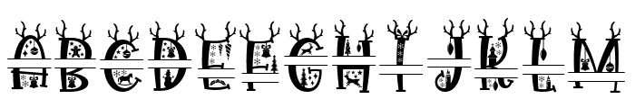 Rejoice Christmas Monogram Font LOWERCASE