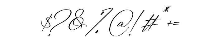 Reltinatha Signature Italic Font OTHER CHARS